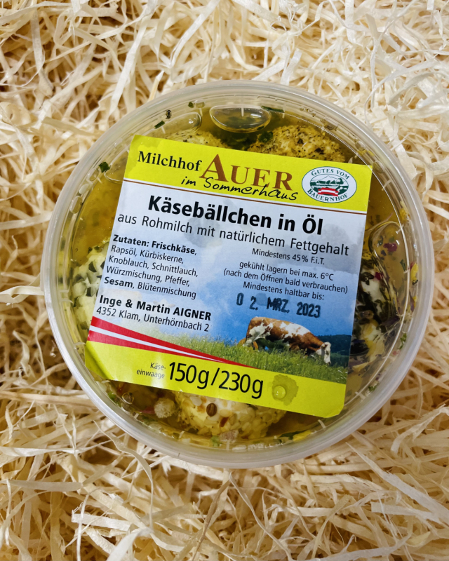 Käsebällchen in Öl - Pabneukistl - Tanja Stingeder